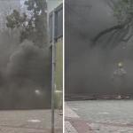 Bombeiros alertam vizinhos a não dormirem em casa após incêndio em prédio abandonado em BH