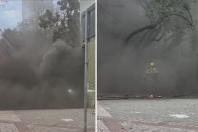 Bombeiros alertam vizinhos a não dormirem em casa após incêndio em prédio abandonado em BH
