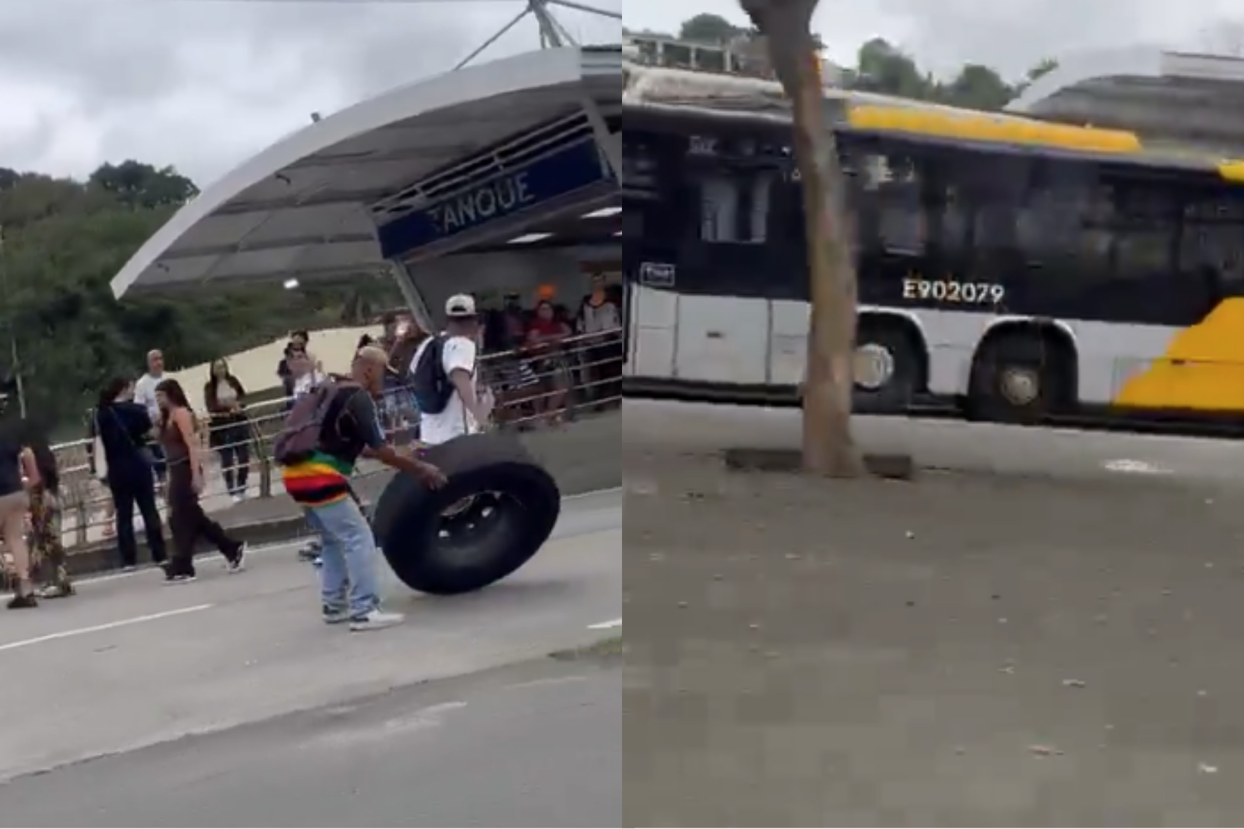 Mulher morre após ser atingida por roda que se soltou de ônibus BRT no RJ