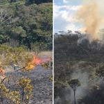 Incêndio atinge o Parque Serra do Gandarela, na Grande BH, e mobiliza os bombeiros