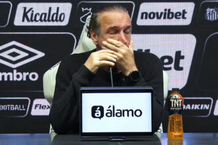Cuca em coletiva após nova derrota do Santos