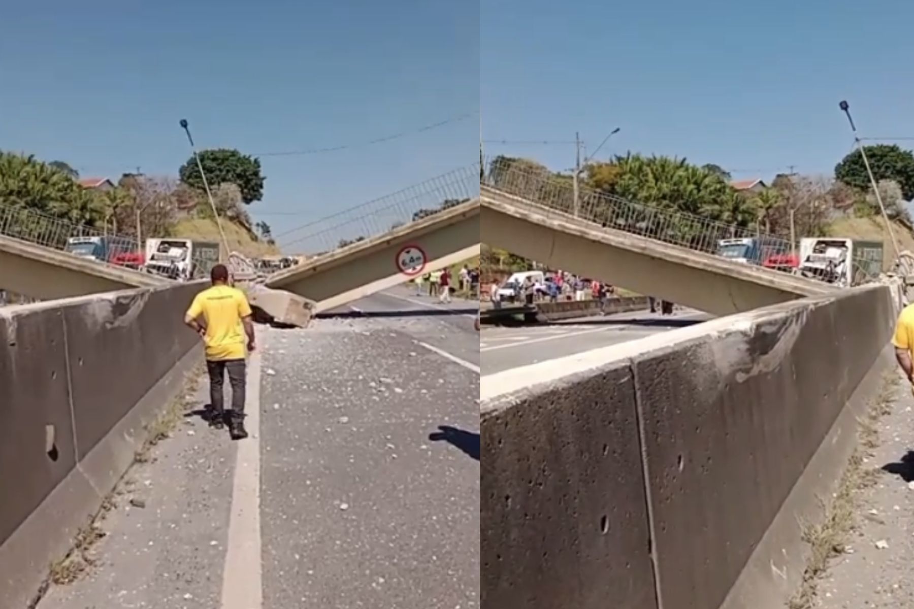 Concessionária da detalhes sobre remoção de passarela que caiu na Rodovia Fernão Dias
