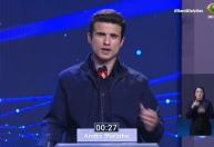 Vídeo: André Marinho faz imitação de Paes e chama prefeito de 'fujão' em debate no RJ