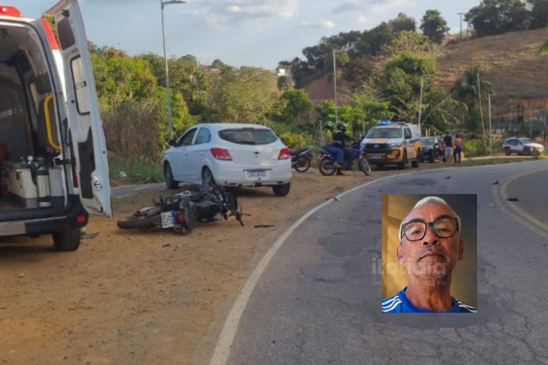 Motociclista morre no hospital após acidente na MG-232 entre Ipatinga e Santana do Paraíso