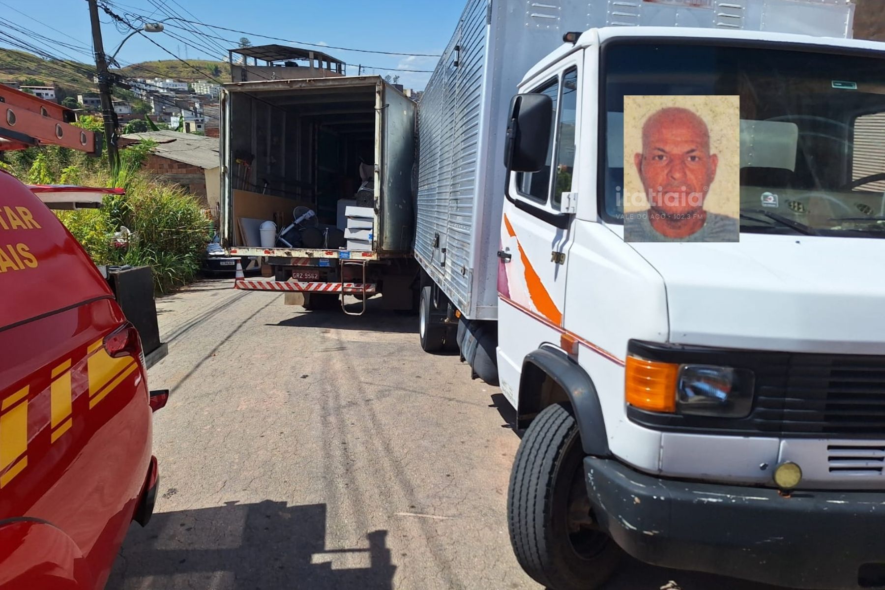 Homem morre após ser prensado por caminhões durante mudança em Ipatinga