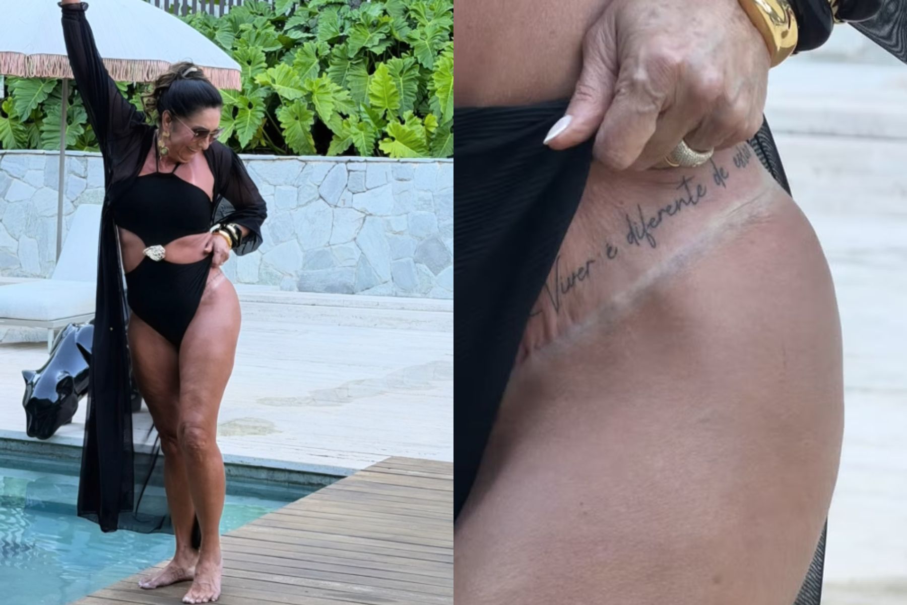 Mãe de Virginia exibe tatuagem íntima em fotos e deixa mensagem motivacional