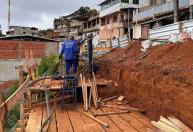 Obras de contenção de encosta no Bairro Dom Bosco estão em andamento