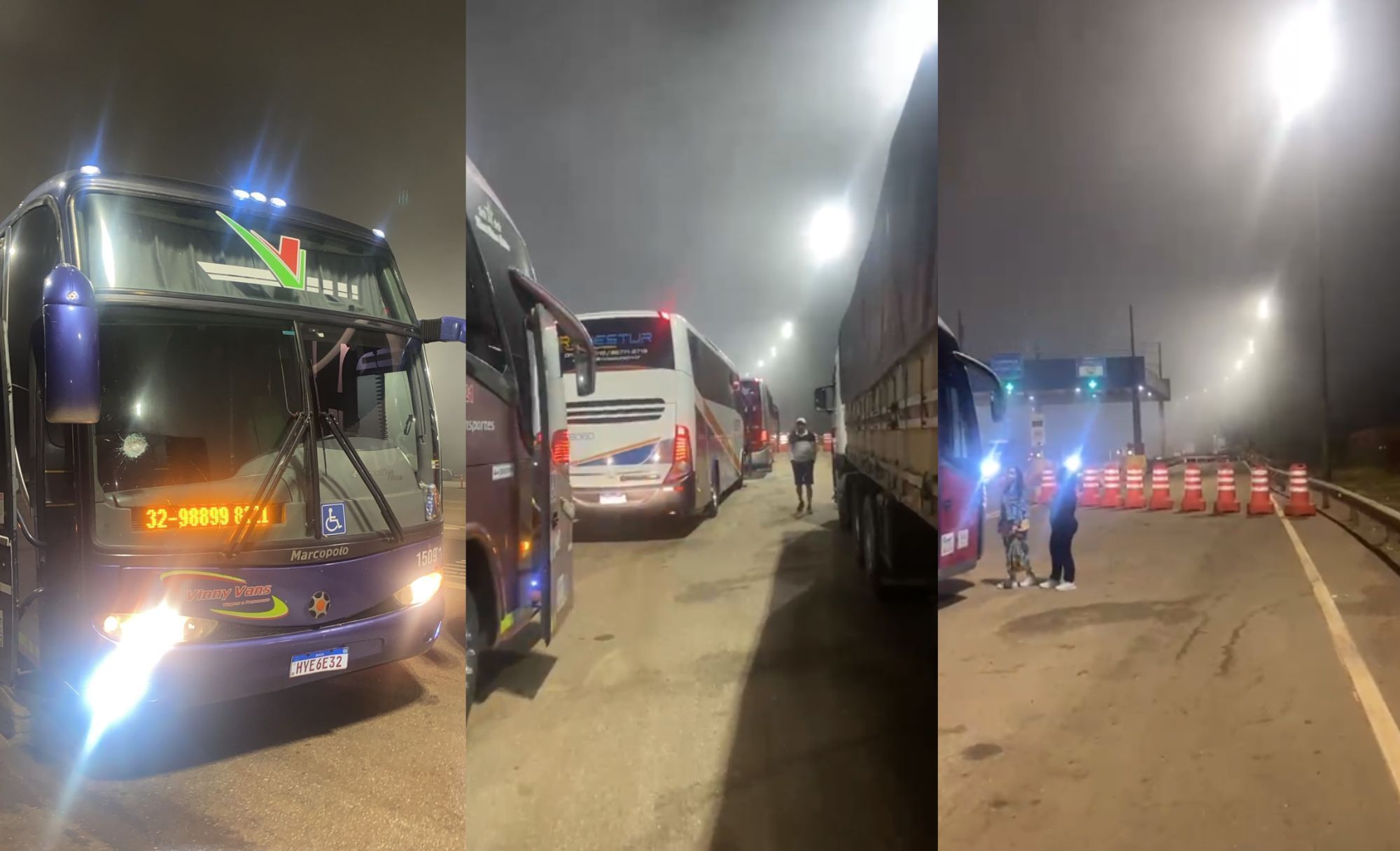 Ônibus são 'violentamente' apedrejados por torcedores após festival gospel em BH
