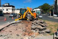 Começam obras para mudança de travessias no trevo do Cascatinha