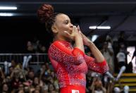 Rebeca Andrade faz aparição única e consegue maior nota do mundo em 2026 no salto