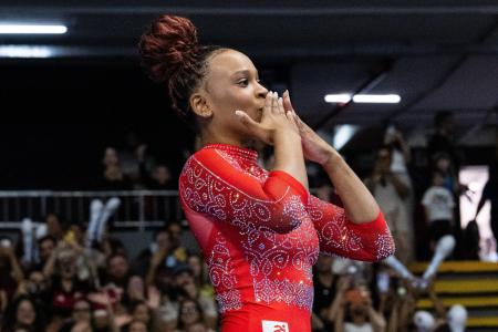 Rebeca Andrade faz aparição única e consegue maior nota do mundo em 2026 no salto
