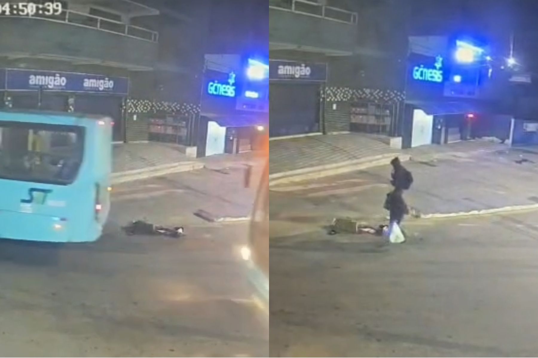 Vídeo mostra idoso sendo atropelado por ônibus em Ribeirão das Neves, na Grande BH