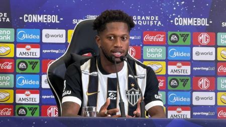 Fred, reforço do Atlético, em coletiva de apresentação