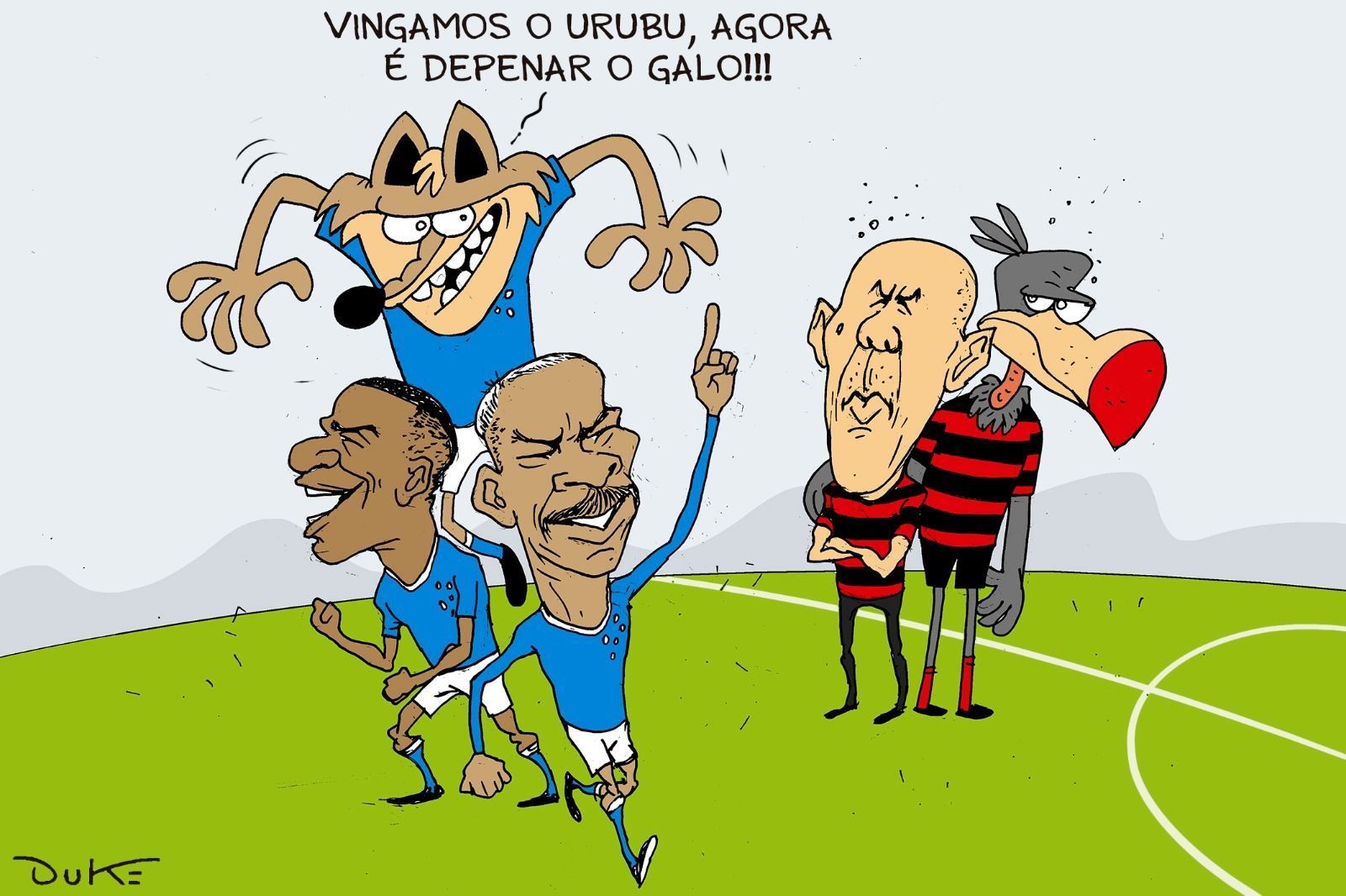 Charge do Duke | A vitória de virada do Cruzeiro sobre o Flamengo no Mineirão