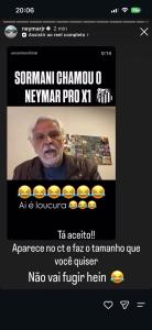 Neymar aceita desafio de Fábo Sormani • Instagram / Neymar