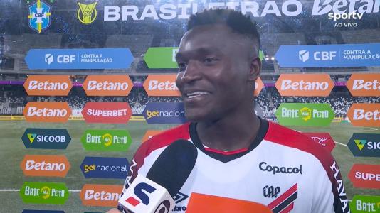 Viveros em entrevista pós-jogo • Reprodução/sportv