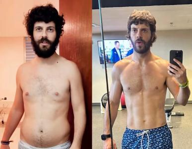 Antes e depois de Diogo Defante • Reprodução/Redes Sociais