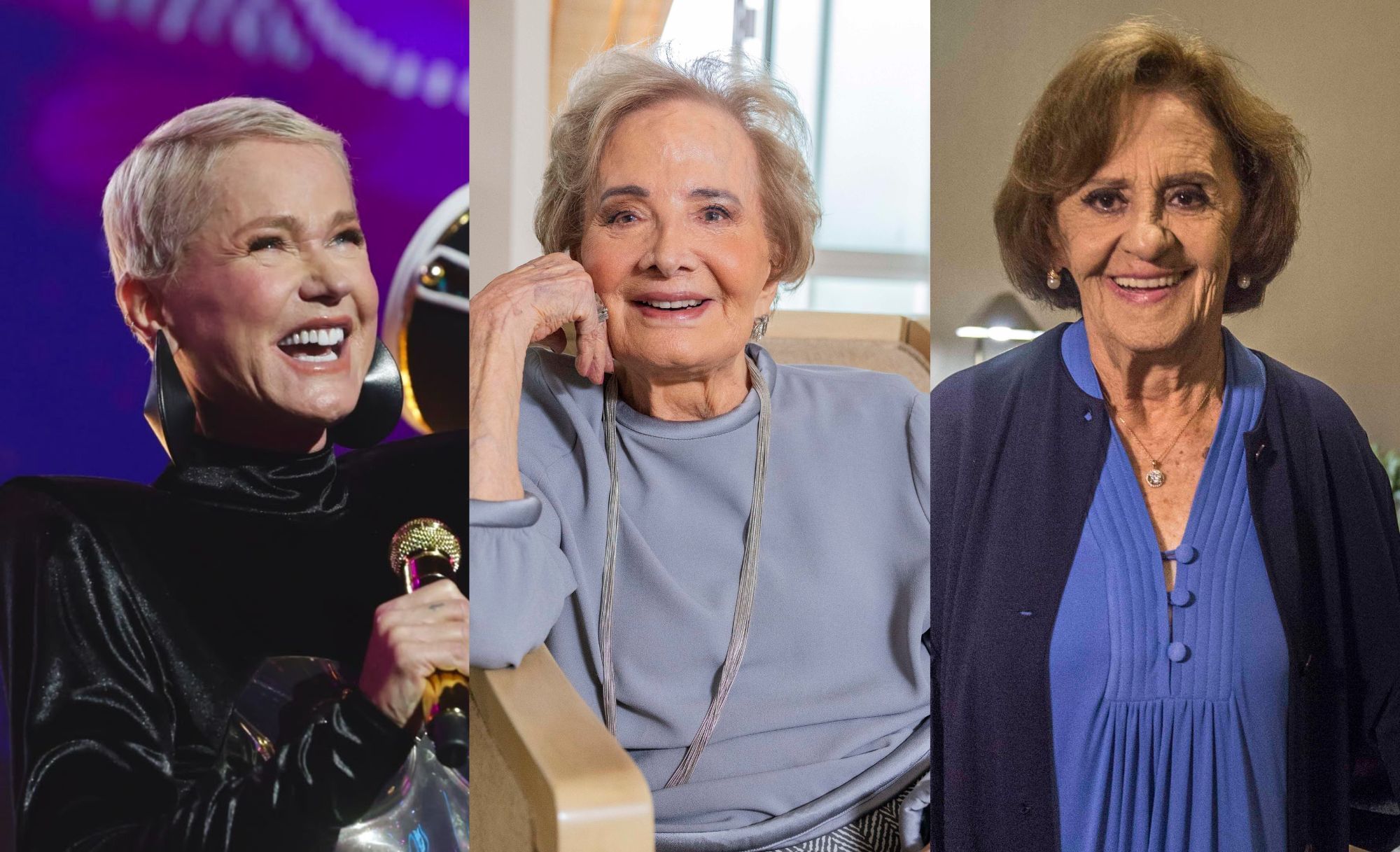 Xuxa Meneghel divulga registros históricos com Glória Menezes e Laura Cardoso
