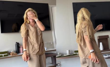 Zé Felipe exibiu Virginia acabando de acordar