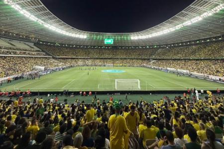 Foto de Brasil x Estados Unidos no Castelão, em amistoso em junho de 2026
