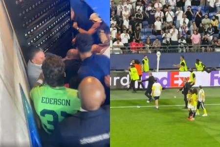 Cenas das confusões em Lyon x Fenerbahçe