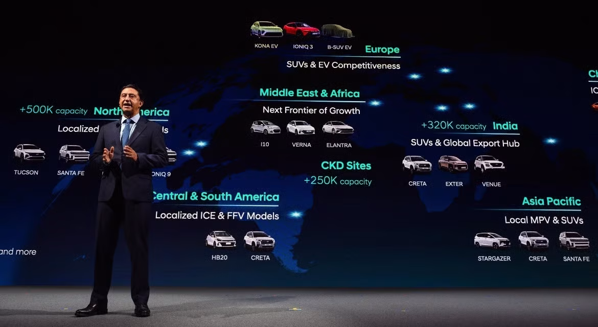 José Muñoz, CEO global da Hyundai, durante apresentação a investidores • Divulgação