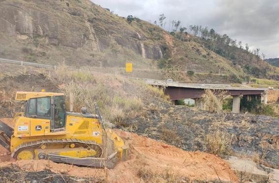 Viaduto do Severo, na BR 381 em Antônio Dias, passa por obras de recuperação