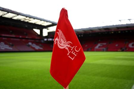 Bandeirinha do Liverpool em Anfield, estádio do clube