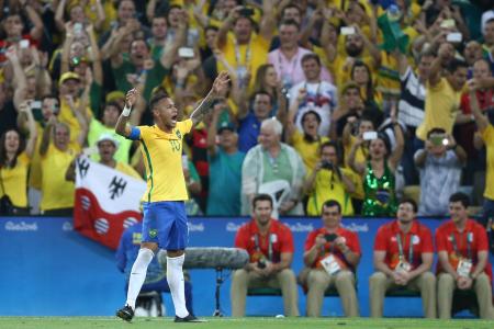 Neymar na final da Olimpíada de 2016 • Lucas Figueiredo/CBF