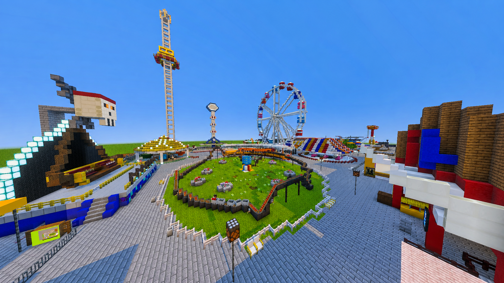 Parque no Mundo do Minecraft