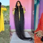Mulher conquista recorde mundial com cabelo de quase 3 metros