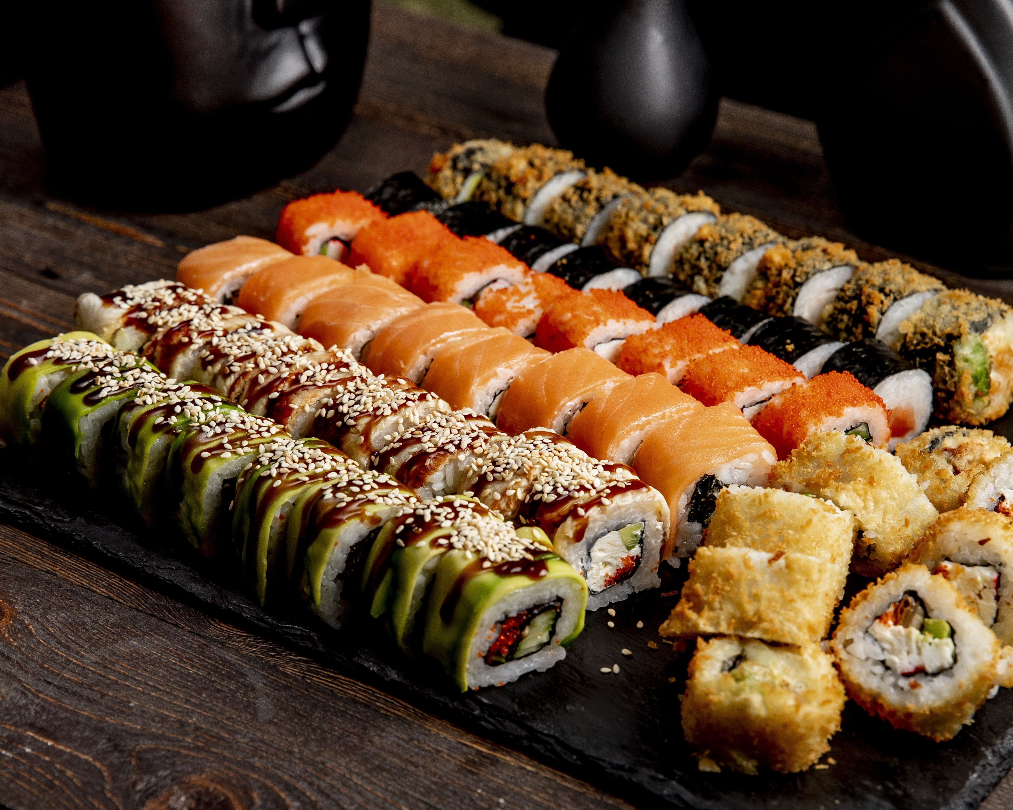Sushi vegetariano une tradição japonesa e ingredientes frescos