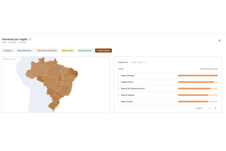 Renan Santos tem alta de buscas na Paraíba após vídeo polêmico em comunidade • Reprodução | Google Trends