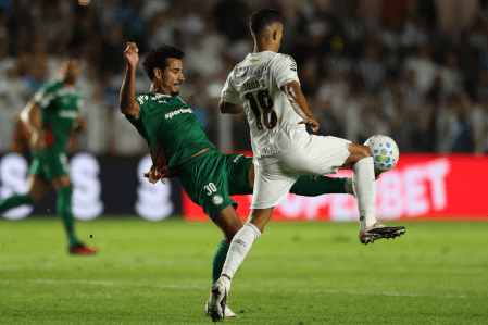 Lucas Evangelista e Igor Vinicius em Santos x Palmeiras