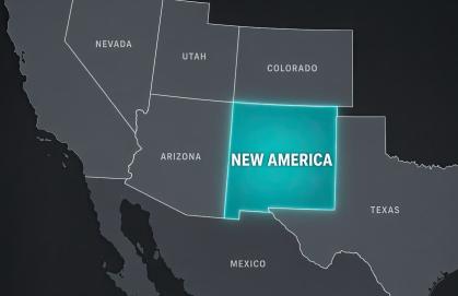Imagem compartilhada por Donald Trump, indicando que o Novo México deveria se chamar "Nova América"