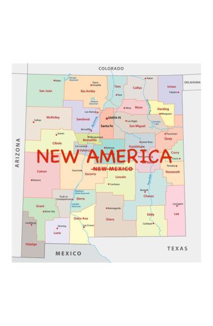 Imagem compartilhada por Donald Trump, indicando que o Novo México deveria se chamar "Nova América"