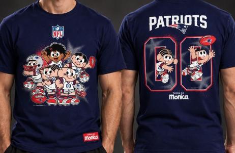 Coleção da NFL com a Turma da Mônica • Divulgação/Piticas
