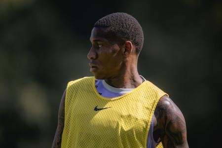 Patrick Silva durante treino do Atlético na Cidade do Galo