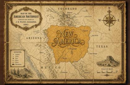Imagem compartilhada por Donald Trump, indicando que o Novo México deveria se chamar "Nova América"