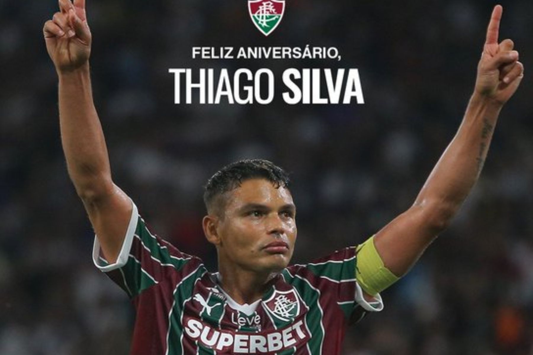 Fluminense parabeniza Thiago Silva por aniversário: 'Um privilégio'