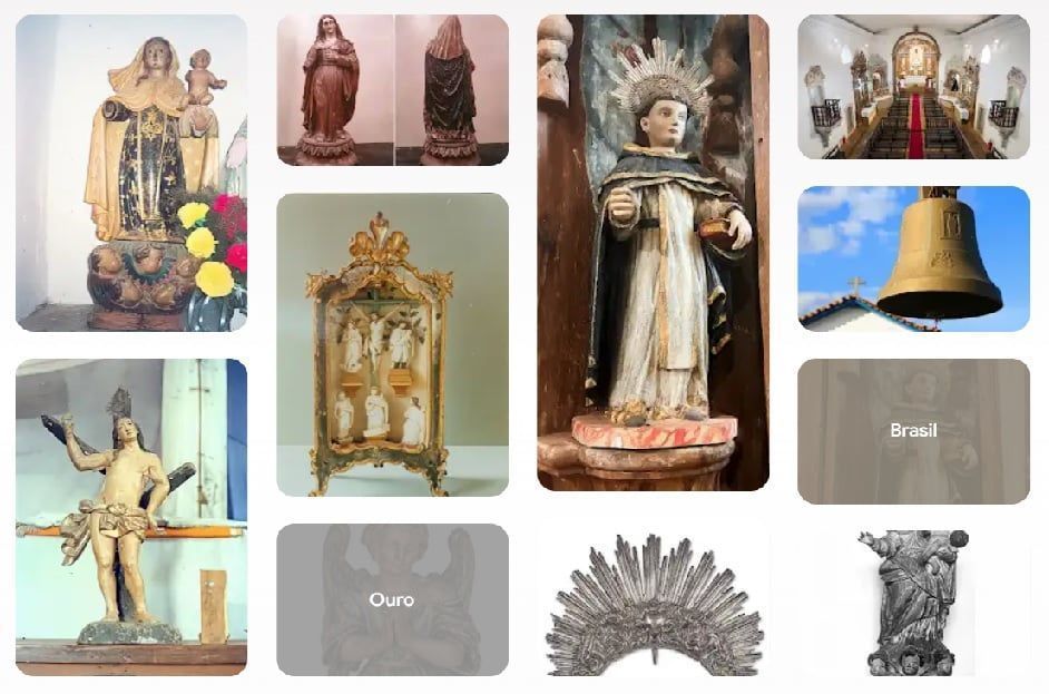 Coleção virtual resgata memória de 21 peças sacras furtadas de igreja em Itatiaia
