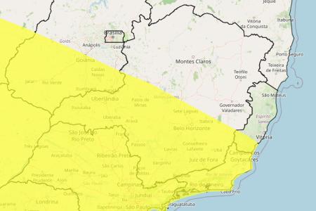 Tempestade e granizo em MG: veja lista das 564 cidades sob alerta neste sábado (5) • Reprodução/ Inmet