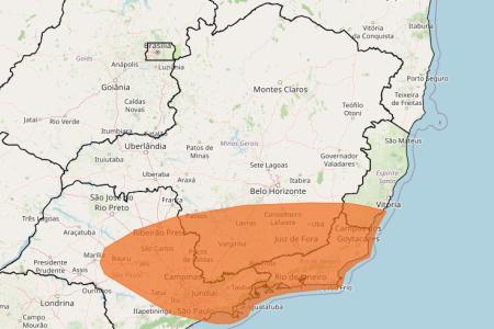 Tempestade em MG: veja lista das 326 cidades sob alerta laranja nas próximas horas • Reprodução/ Inmet