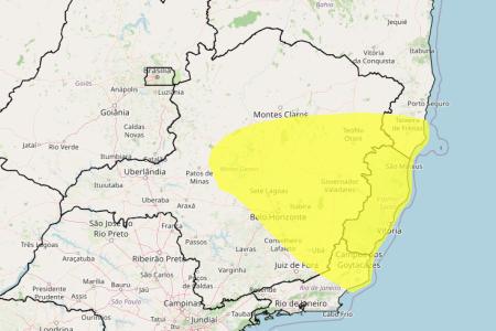 Tempestade em MG: veja lista das 436 cidades sob alerta até quinta (17) • Reprodução/ Inmet