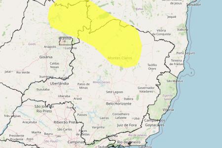 Tempestade e granizo em MG: veja lista das 94 cidades sob alerta até sexta (25) • Reprodução/ Inmet