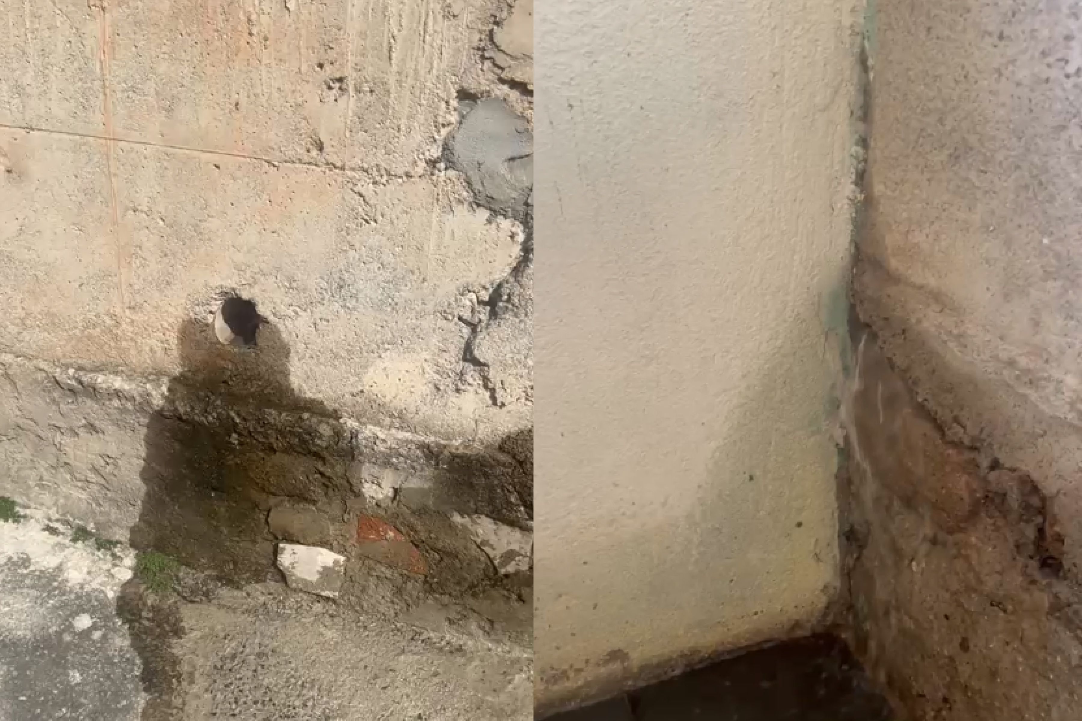 Vazamento de água da Copasa inunda casa em Sabará: 'Medo da parede cair', diz moradora