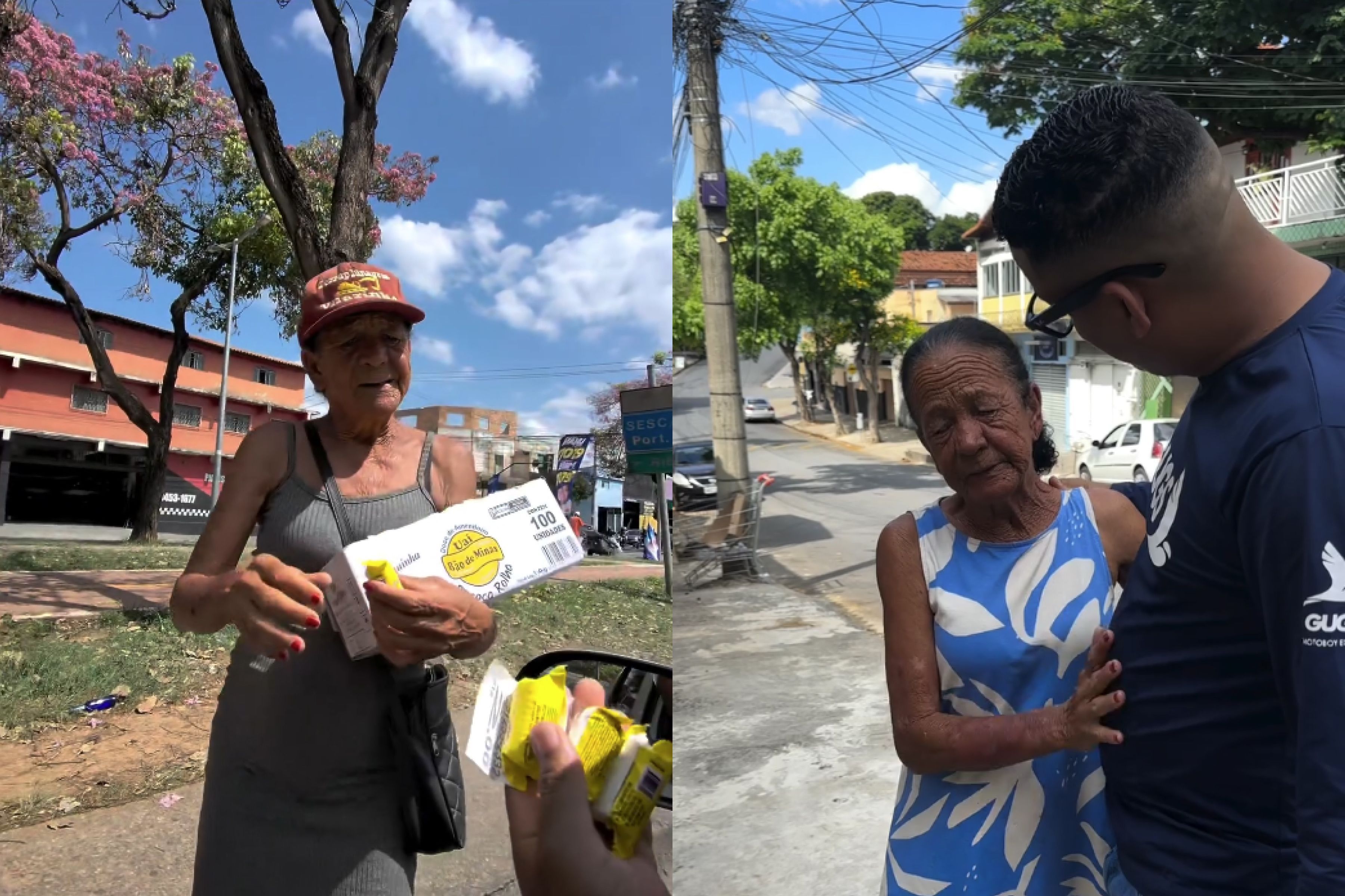 Influenciador de BH viraliza ao ajudar vendedora de paçoca no semáforo e arrecada R$ 110 mil