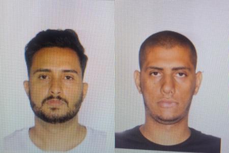 Thiago Augusto Araújo Nunes (esquerda, suspeito) e Roberto Rodrigues dos Santos (direita, vítima)