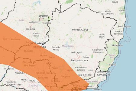 Tempestade e granizo em MG: veja lista das 245 cidades sob alerta nesta quinta (31) • Reprodução/ Redes sociais