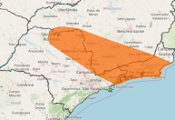 Inmet emite alerta laranja de tempestade para a região nesta terça